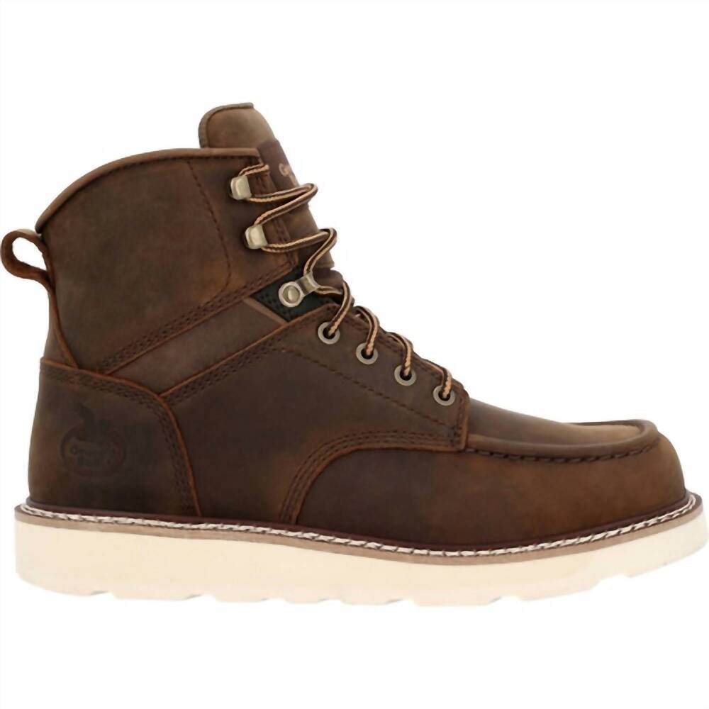 NEW GEORGIA BOOT men's core 37 6" work boot in brown